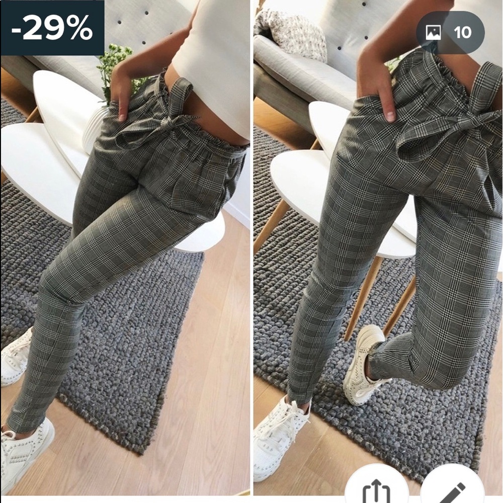 Paper bag waist pants